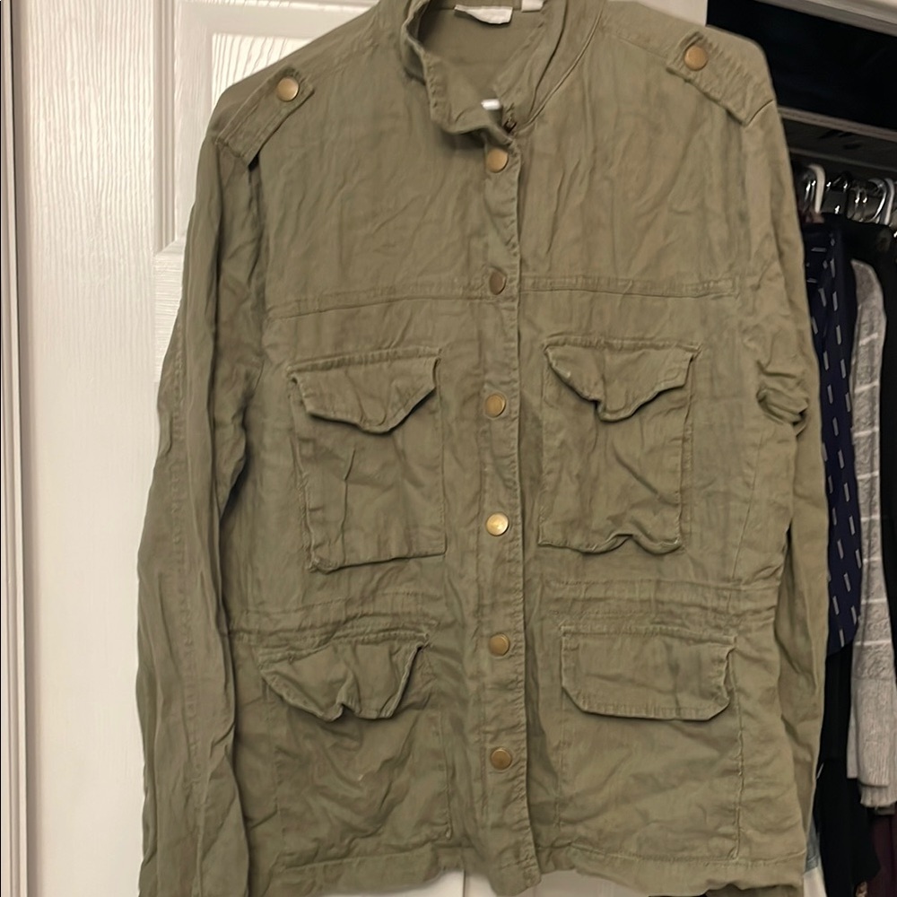 Olive Military Style Jacket 🩷
